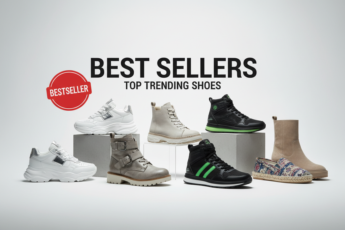 Best Sellers collection featuring trending sneakers and casual shoes for men and women