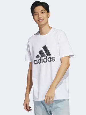 Adidas Camo Short Sleeve Men Sportswear T-Shirt White