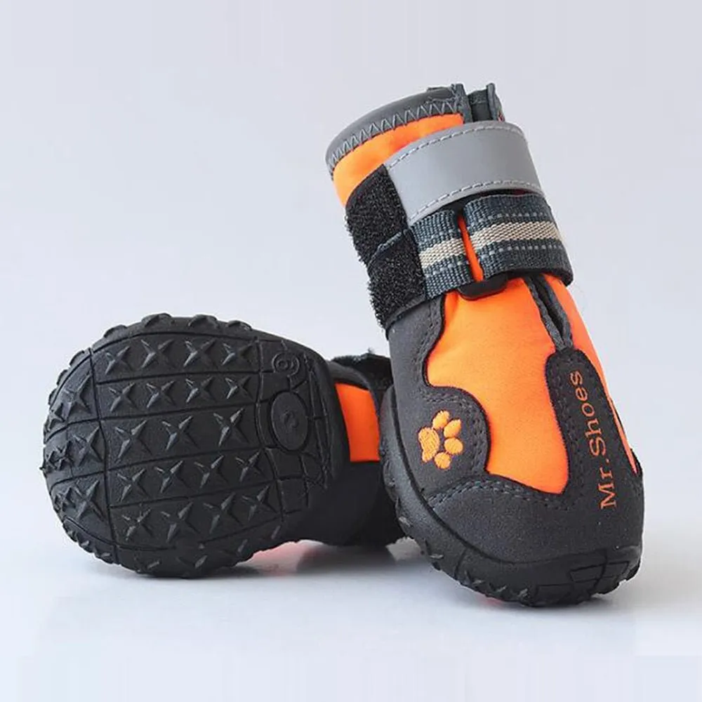 AnniePaw Sports Dog Shoes - Waterproof Reflective Boots with PVC Soles