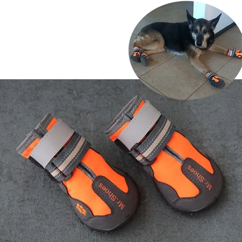 AnniePaw Sports Dog Shoes - Waterproof Reflective Boots with PVC Soles