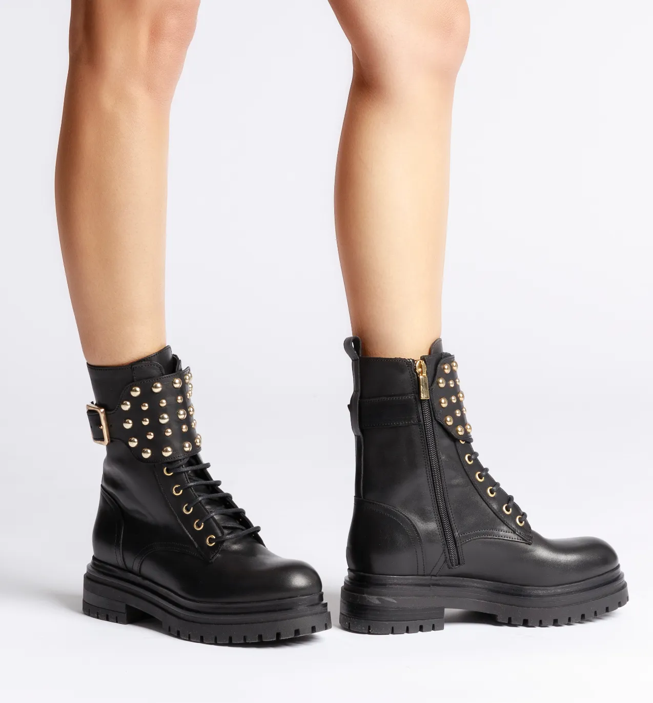 Bentley Black Combat Boots