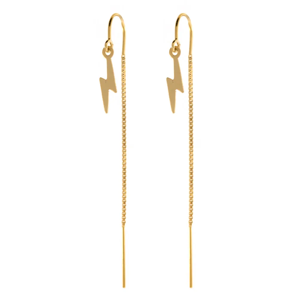 BOLT ~ LIGHTNING BOLT, THREADER EARRING