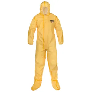 C1T150Y-4XL Lakeland C1T150Y ChemMax® Coverall, 4X-Large, Yellow, Hooded