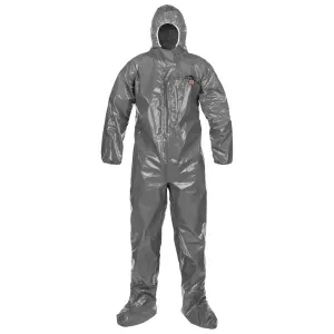 C3T151-M Lakeland C3T151 ChemMax® Coverall, Medium, Medium Gray, Hooded, Elastic