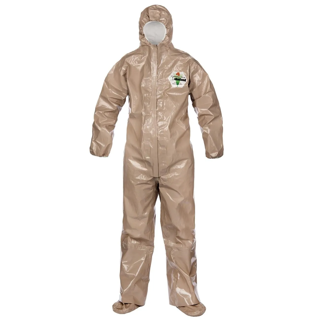 C4T165T-2XL Lakeland C4T165T ChemMax® Coverall, 2X-Large, Tan, Hooded, Elastic