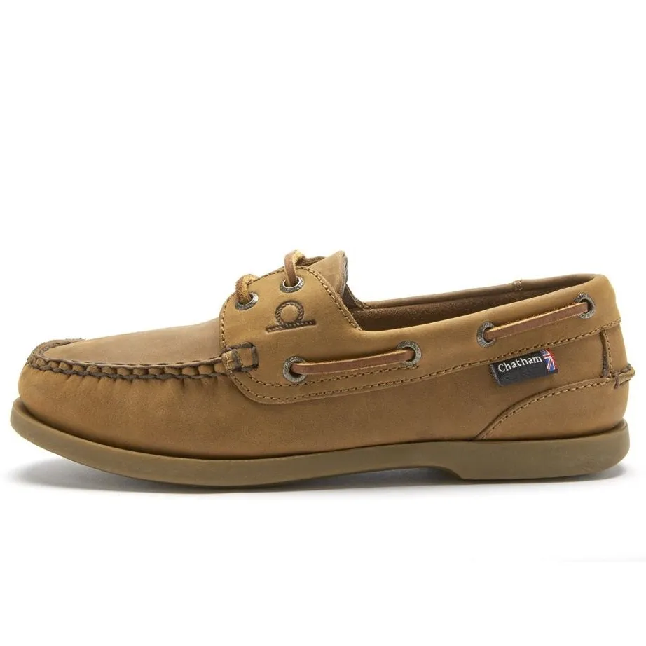 CHATHAM Ladies Deck II G2 Leather Boat Shoes - Walnut