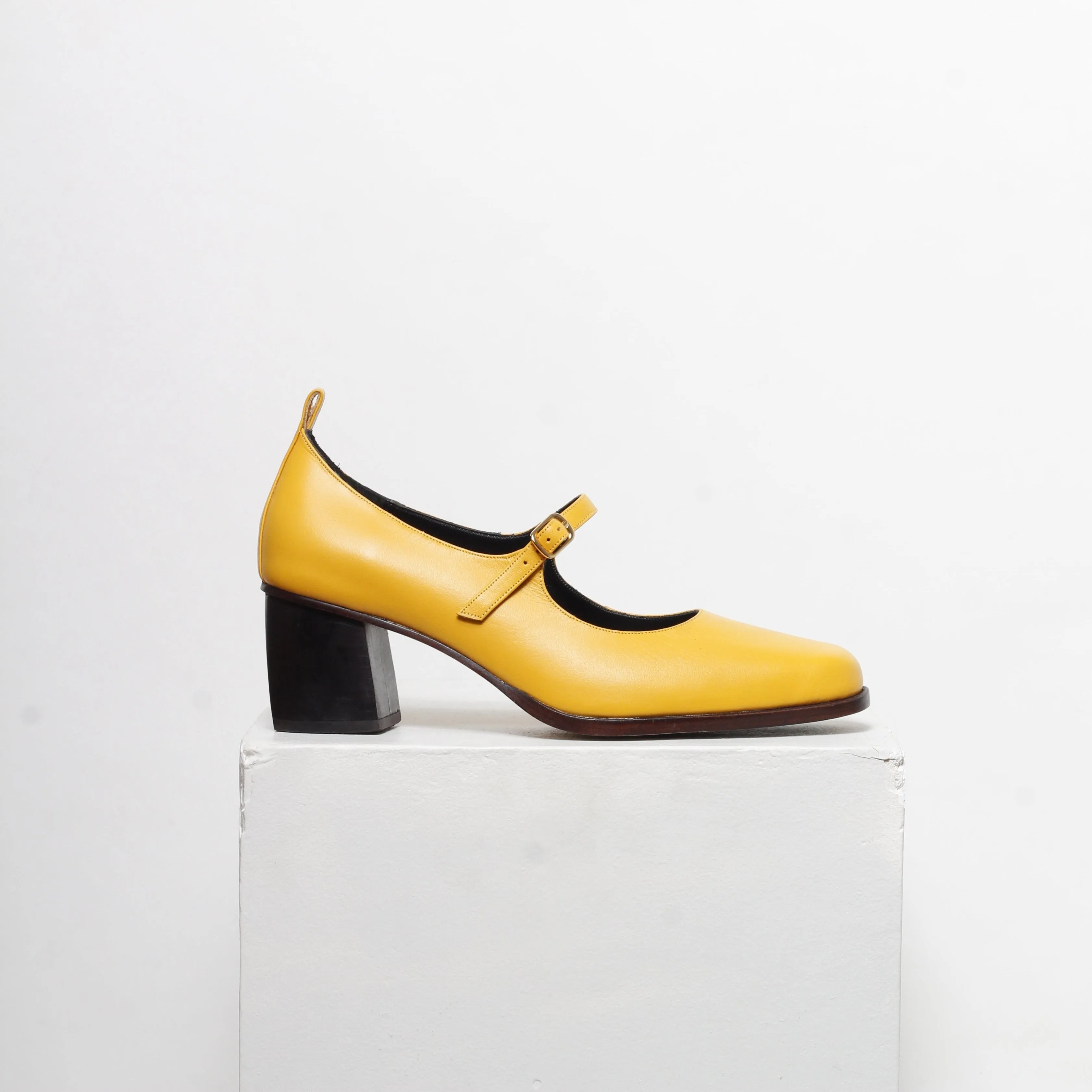 Cindy Mustard Mary Jane Pumps