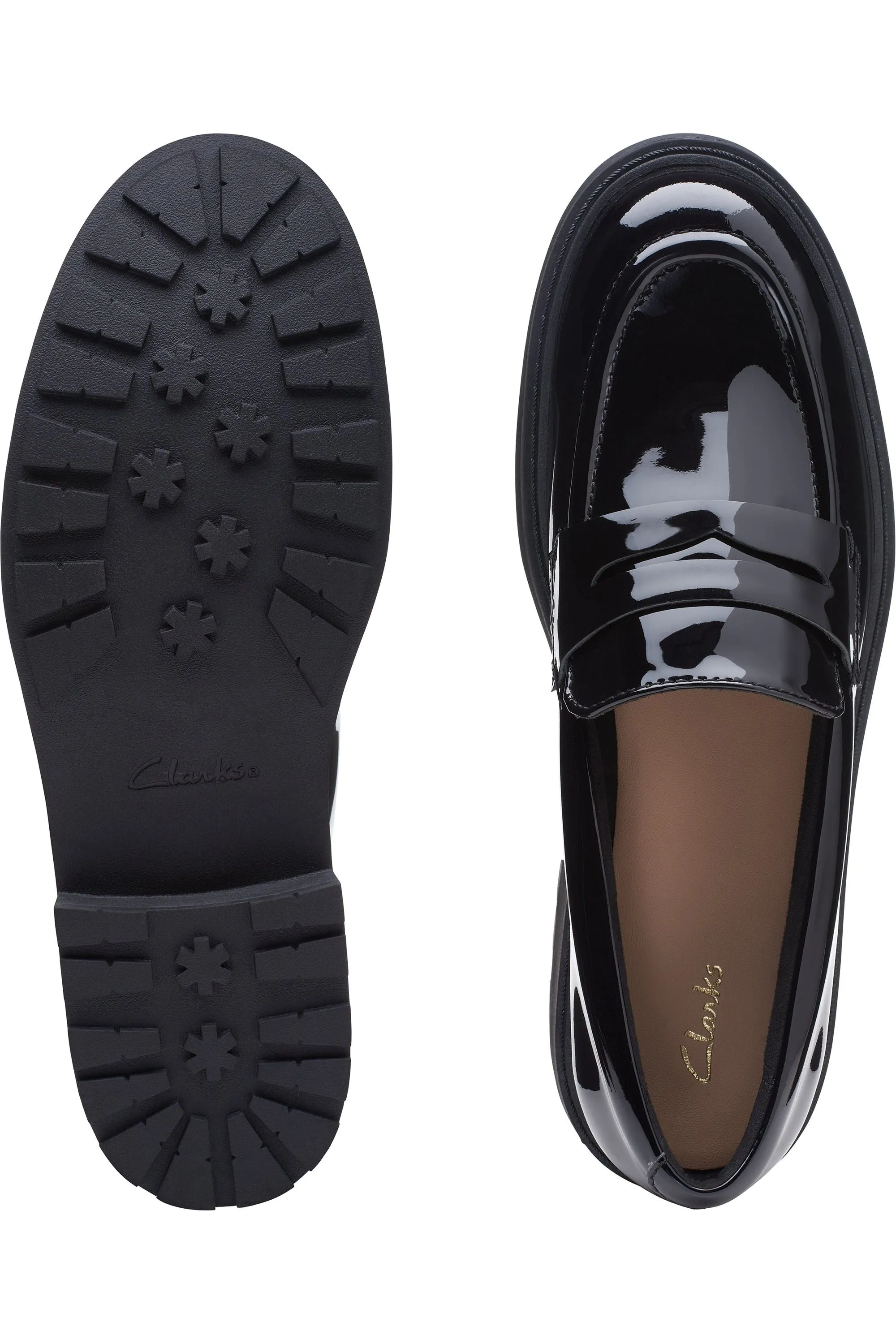 Clarks Orinoco2 Penny in Black patent