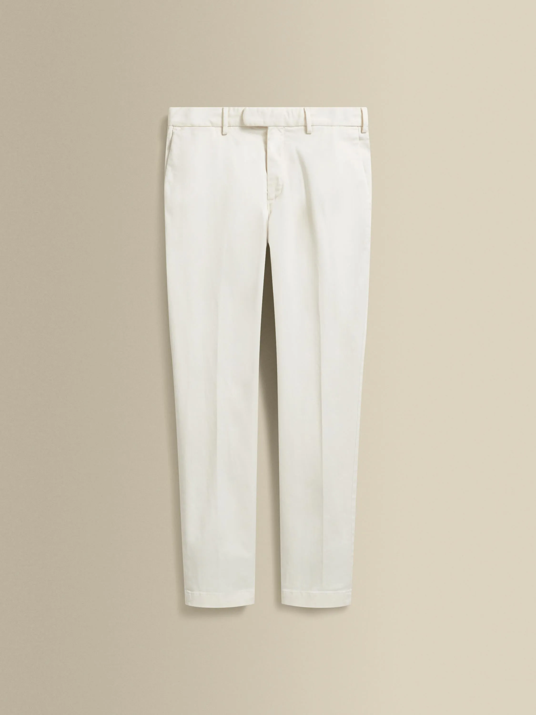 Cotton Easy Fit Flat Front Chinos