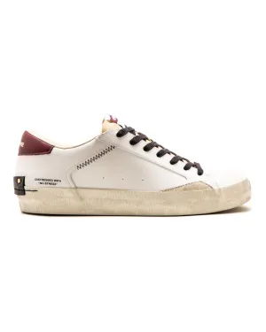 Crime London Low Top Distressed Bianco Bordeaux