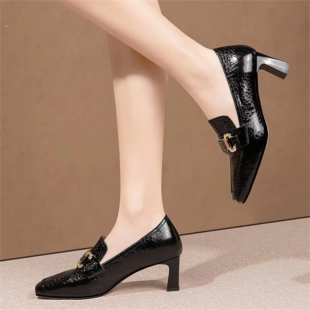 Elegance Squared Low-Heel Pumps