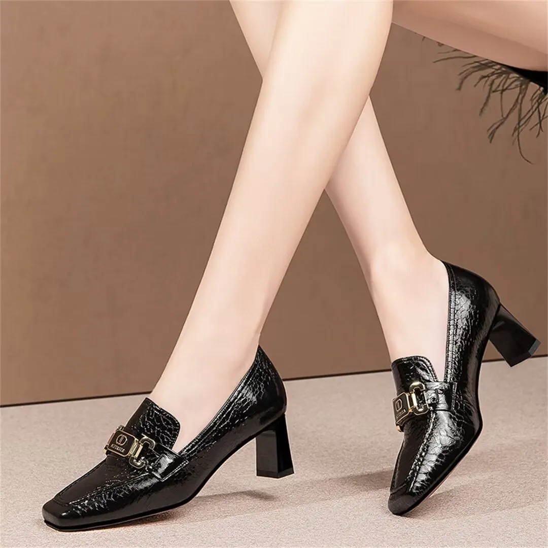 Elegance Squared Low-Heel Pumps