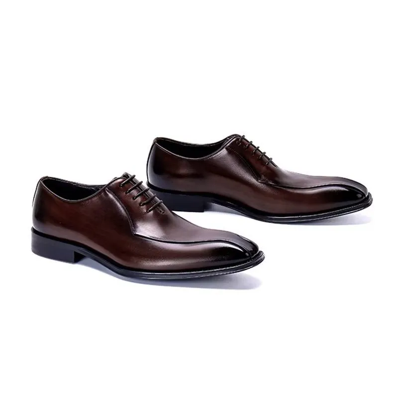 EleganLux Genuine Leather Oxford Dress Shoes