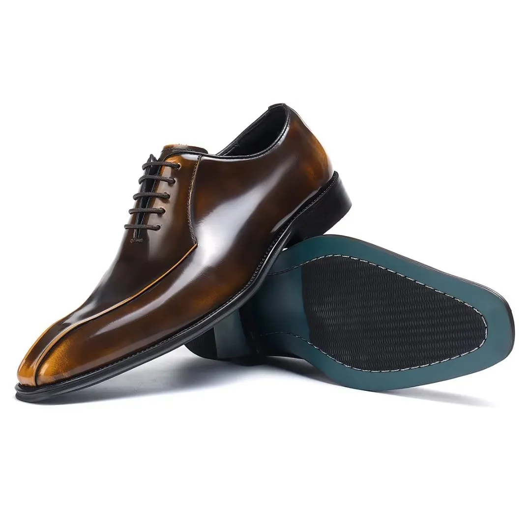 EleganLux Genuine Leather Oxford Dress Shoes