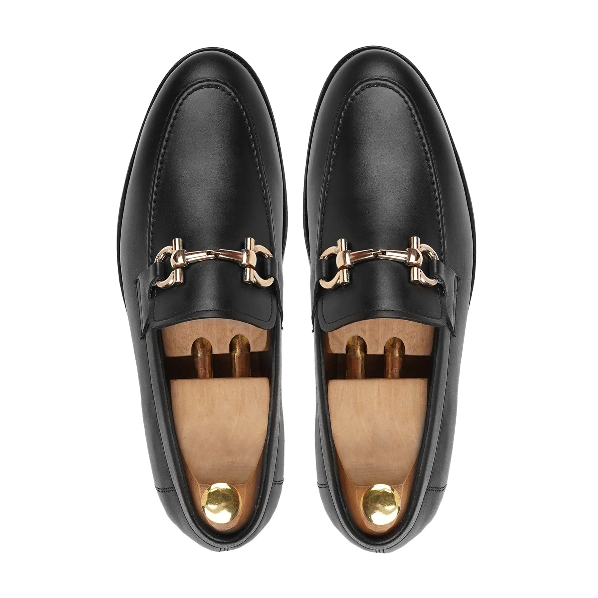 Essen - Men's Black Calf Leather Loafer