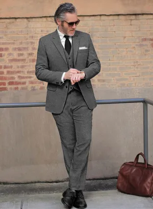 Gray Heavy Tweed Suit