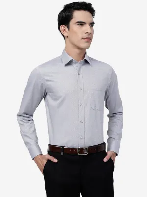 Grey Solid Slim Fit Formal Shirt | JadeBlue