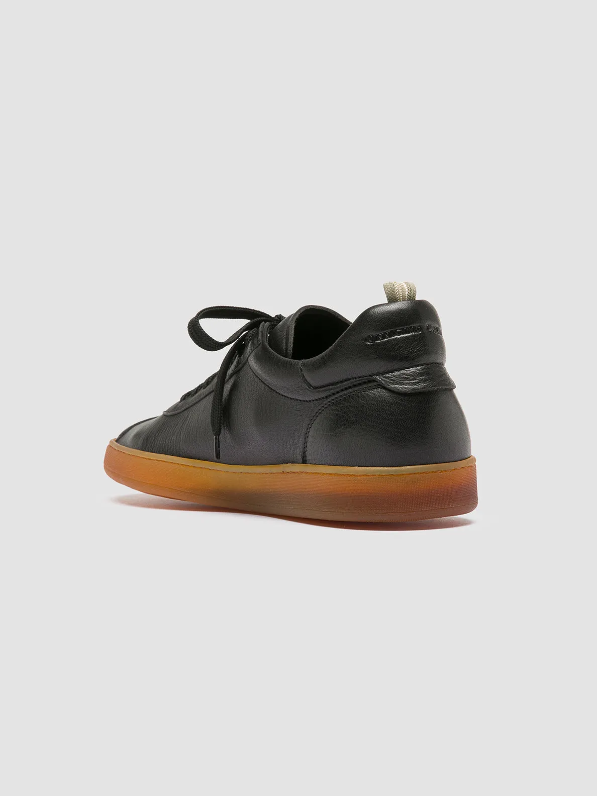 HALO 001 - Black Leather Low Top Sneakers