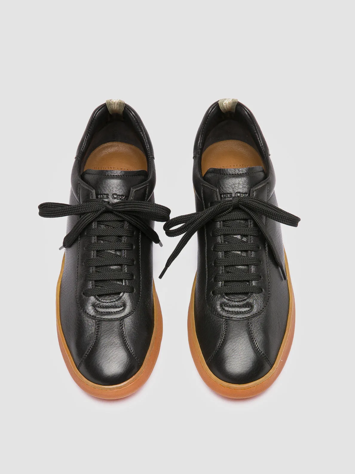 HALO 001 - Black Leather Low Top Sneakers