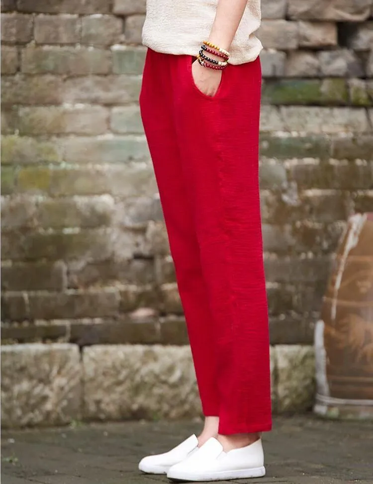 Hamis Plus Size Linen Pants