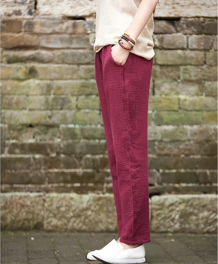 Hamis Plus Size Linen Pants