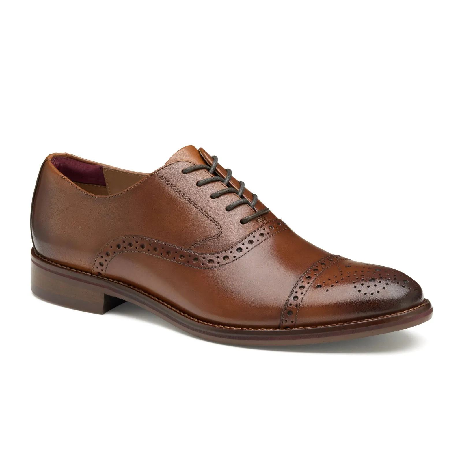 Johnston & Murphy Conard 2.0 Cap Toe Oxford (Men) - Tan Full Grain