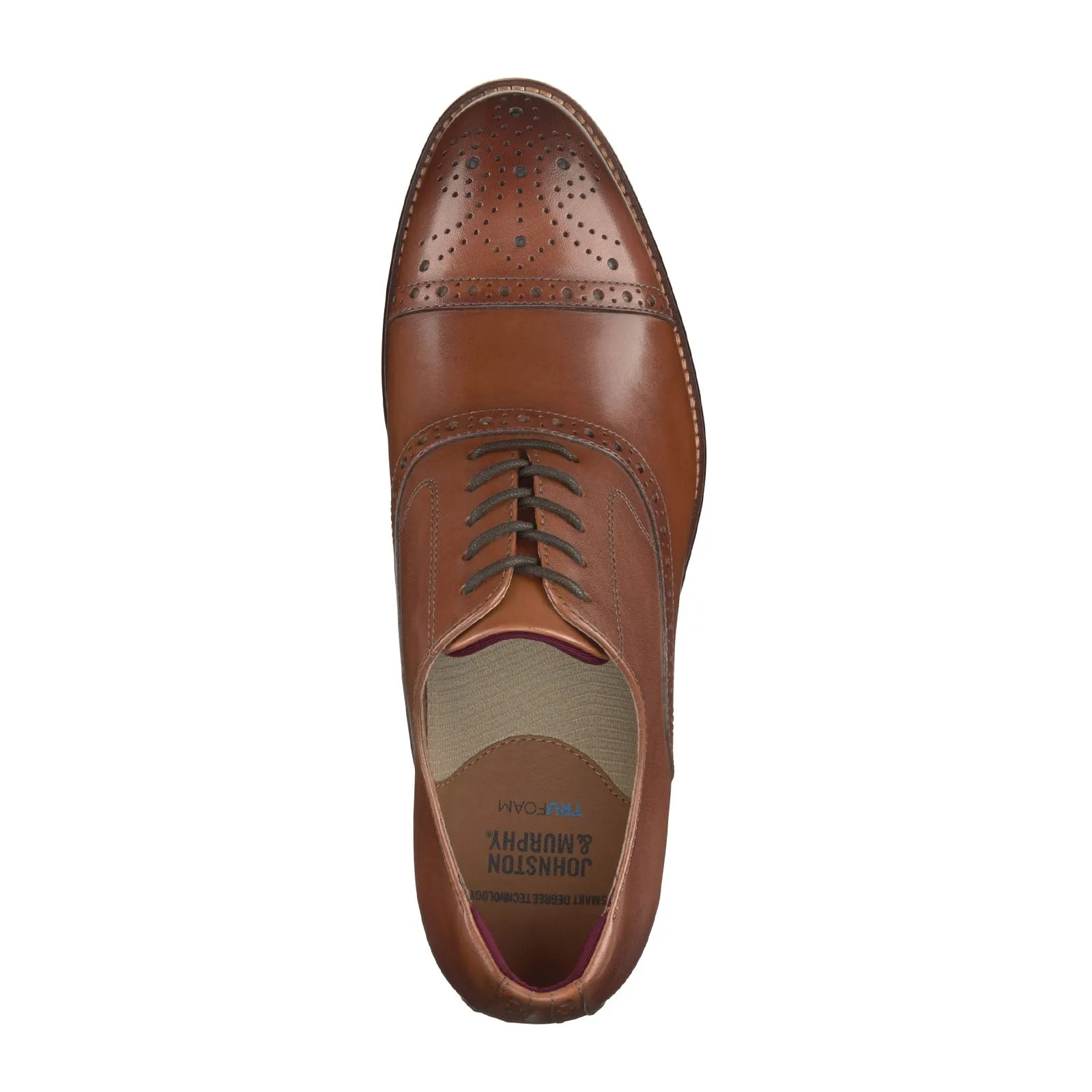 Johnston & Murphy Conard 2.0 Cap Toe Oxford (Men) - Tan Full Grain