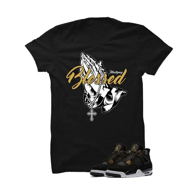 Jordan 4 Royalty Black T Shirt (Blessed)