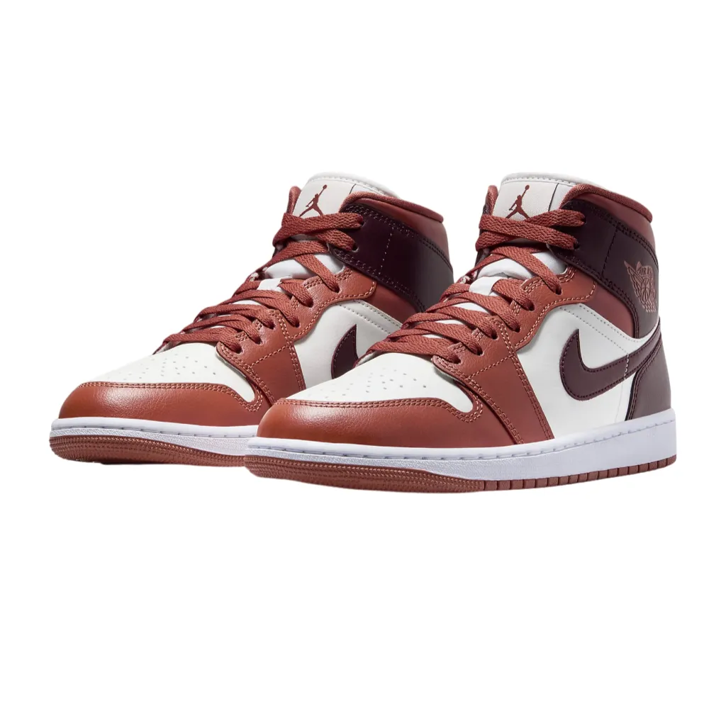 Jordan shoe sneakers for adults Air Jordan 1 Mid BQ6472 200 peach-white-brick