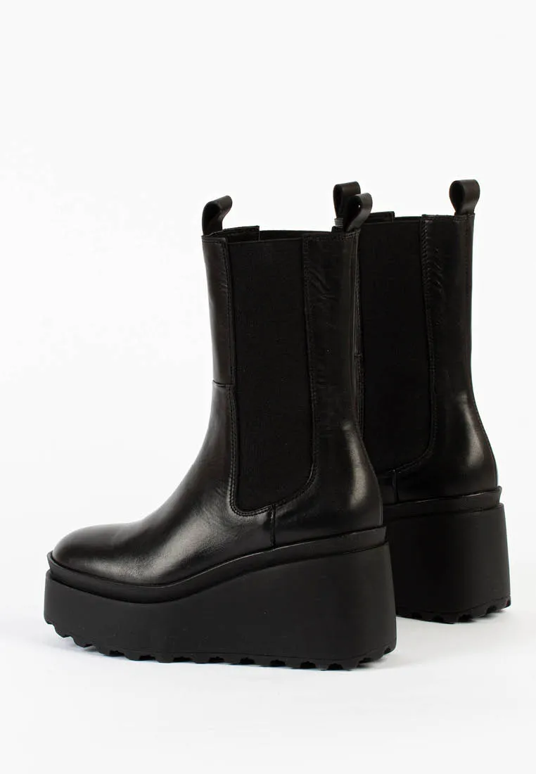 Kajsa Black Platform Chelsea Boots