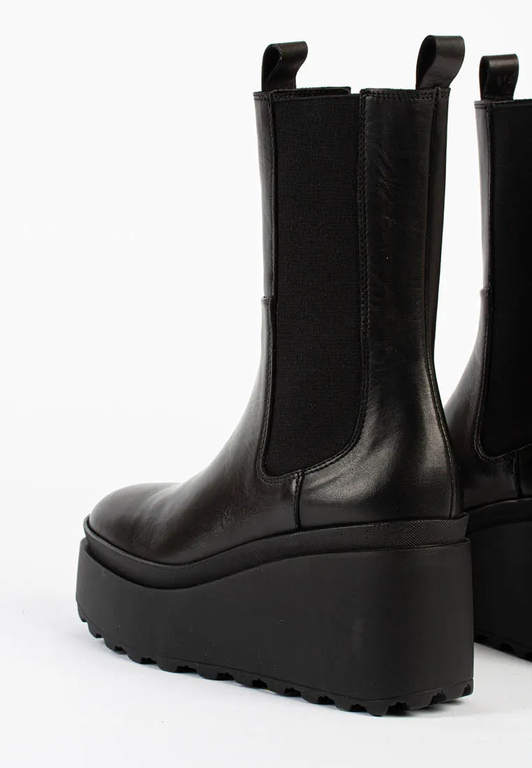 Kajsa Black Platform Chelsea Boots