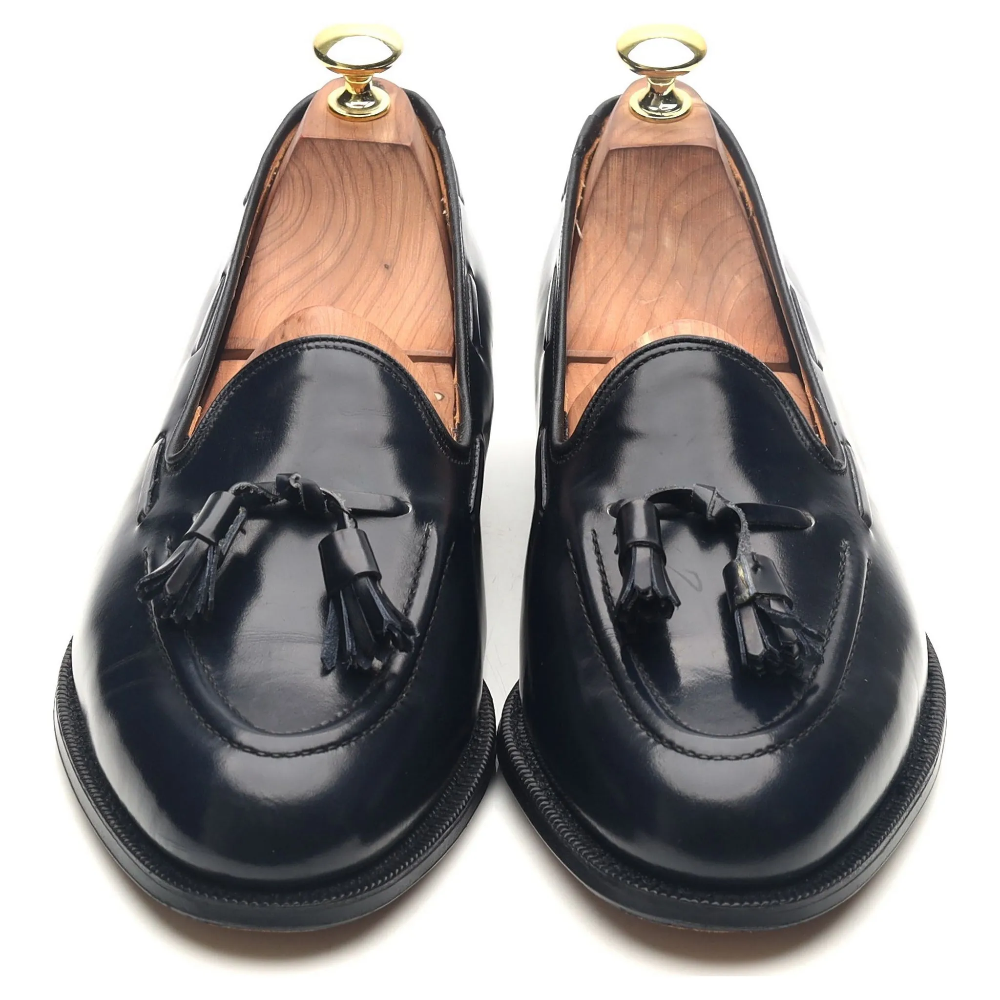 'Keats II' Navy Blue Leather Tassel Loafers UK 7.5 F