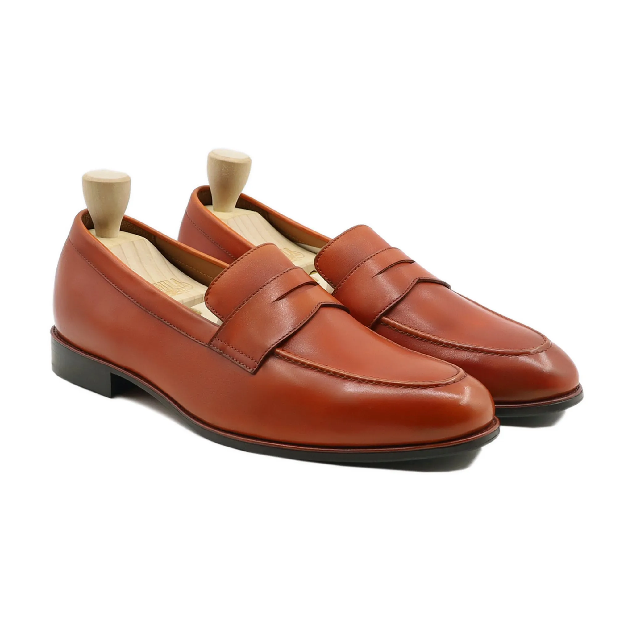 Lowe - Men's Orange Tan Calf Leather Loafer