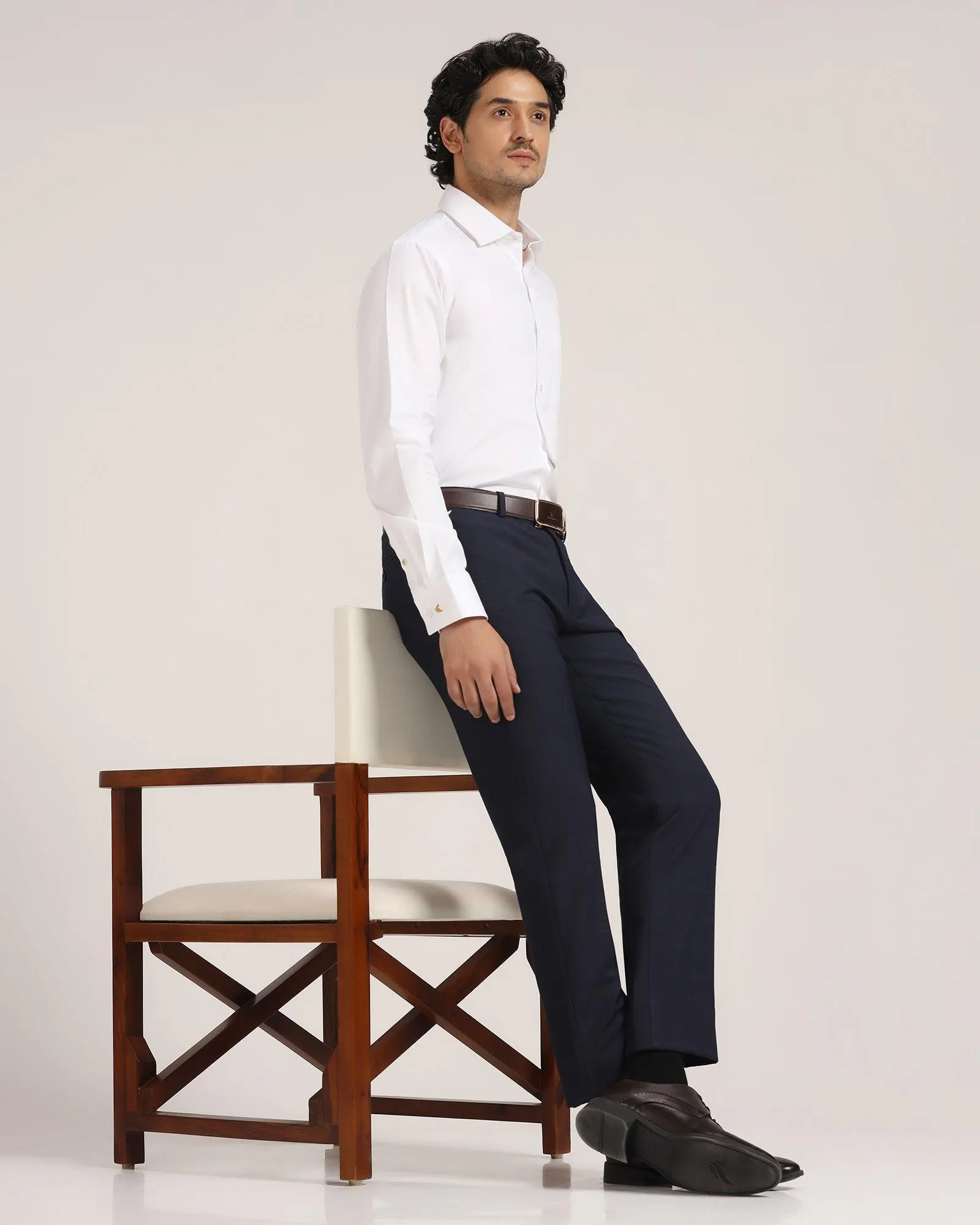 Luxe Formal White Solid Shirt - Wonder