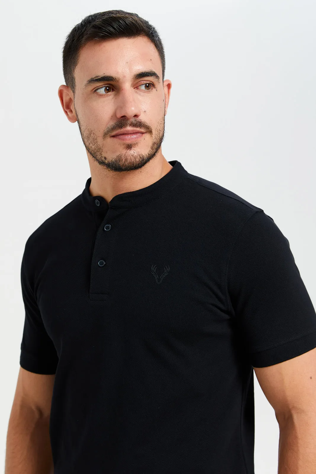 Men Black Polo Shirt