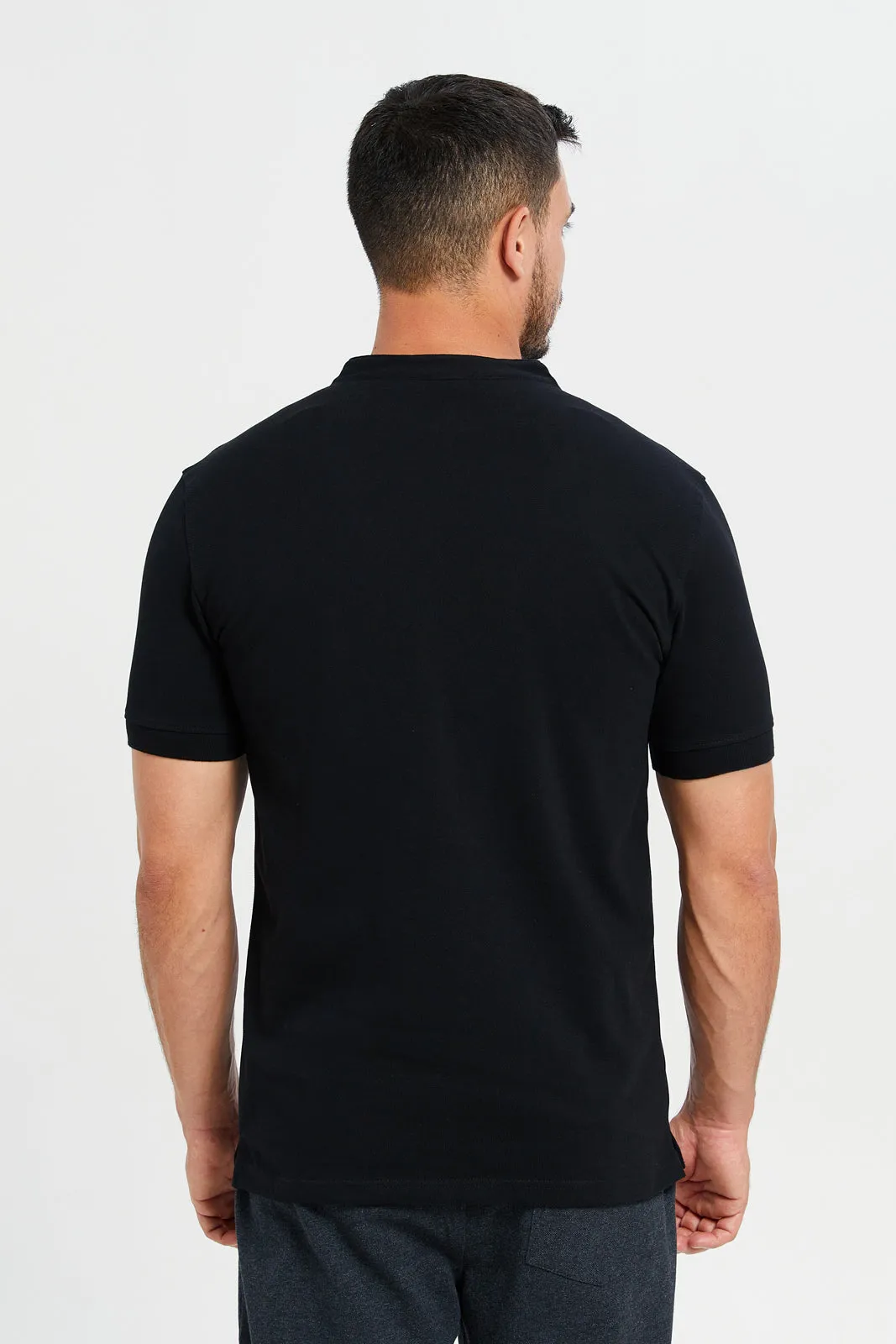 Men Black Polo Shirt