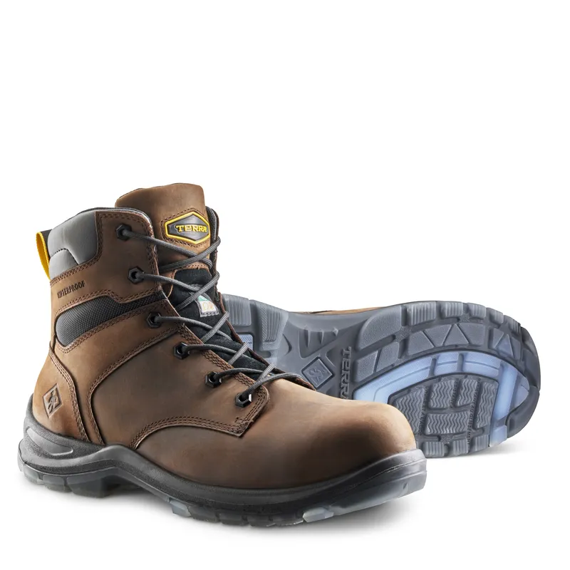 Men's Terra Brown Byrne 6" Waterproof Work Boot 839BDB