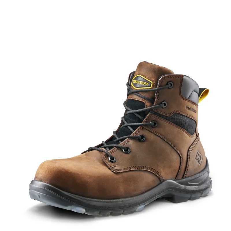 Men's Terra Brown Byrne 6" Waterproof Work Boot 839BDB