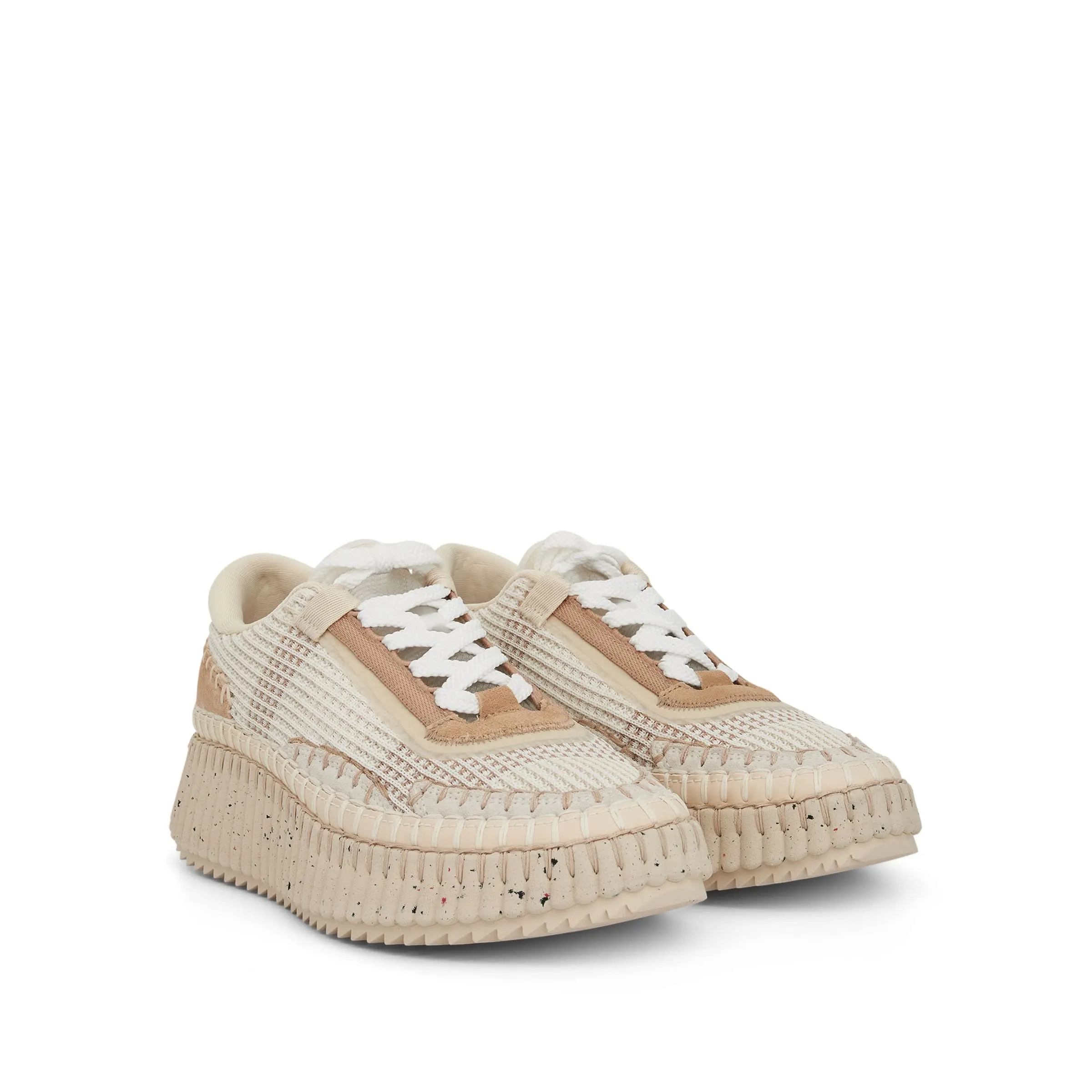 Nama Recycled Mesh Sneaker in Pearl Beige