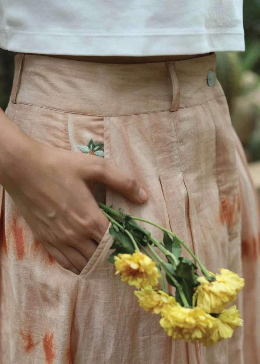 Naturally Dyed Sunset Shibori Skirt