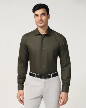 Non Iron Formal Olive Textured Shirt - P31