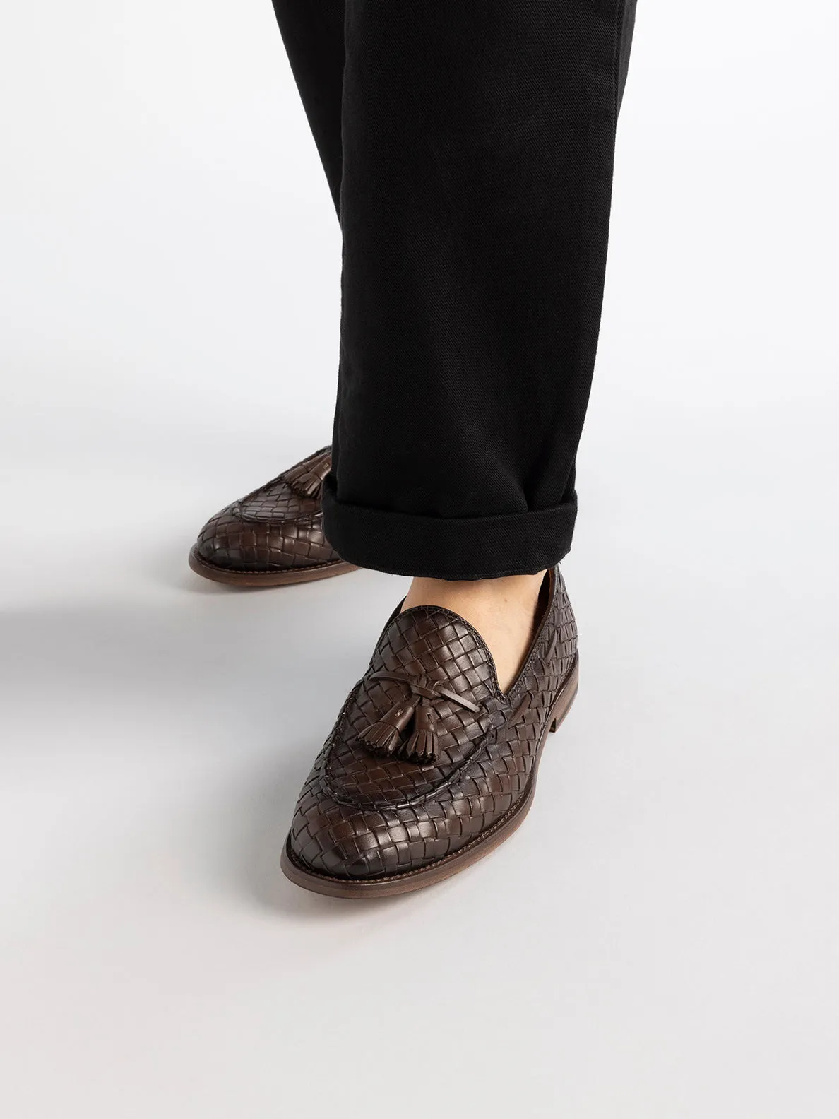 OPERA 004 - Brown Leather Tassel Loafers