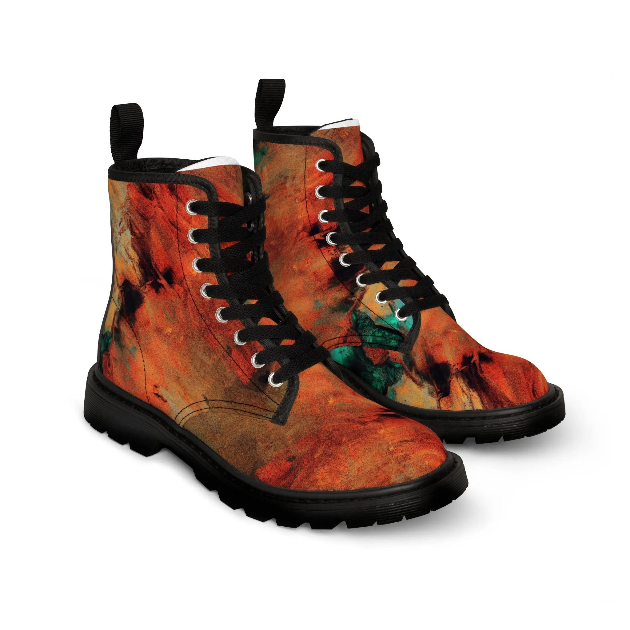 Orange flush - Inovax Men's Canvas Boots