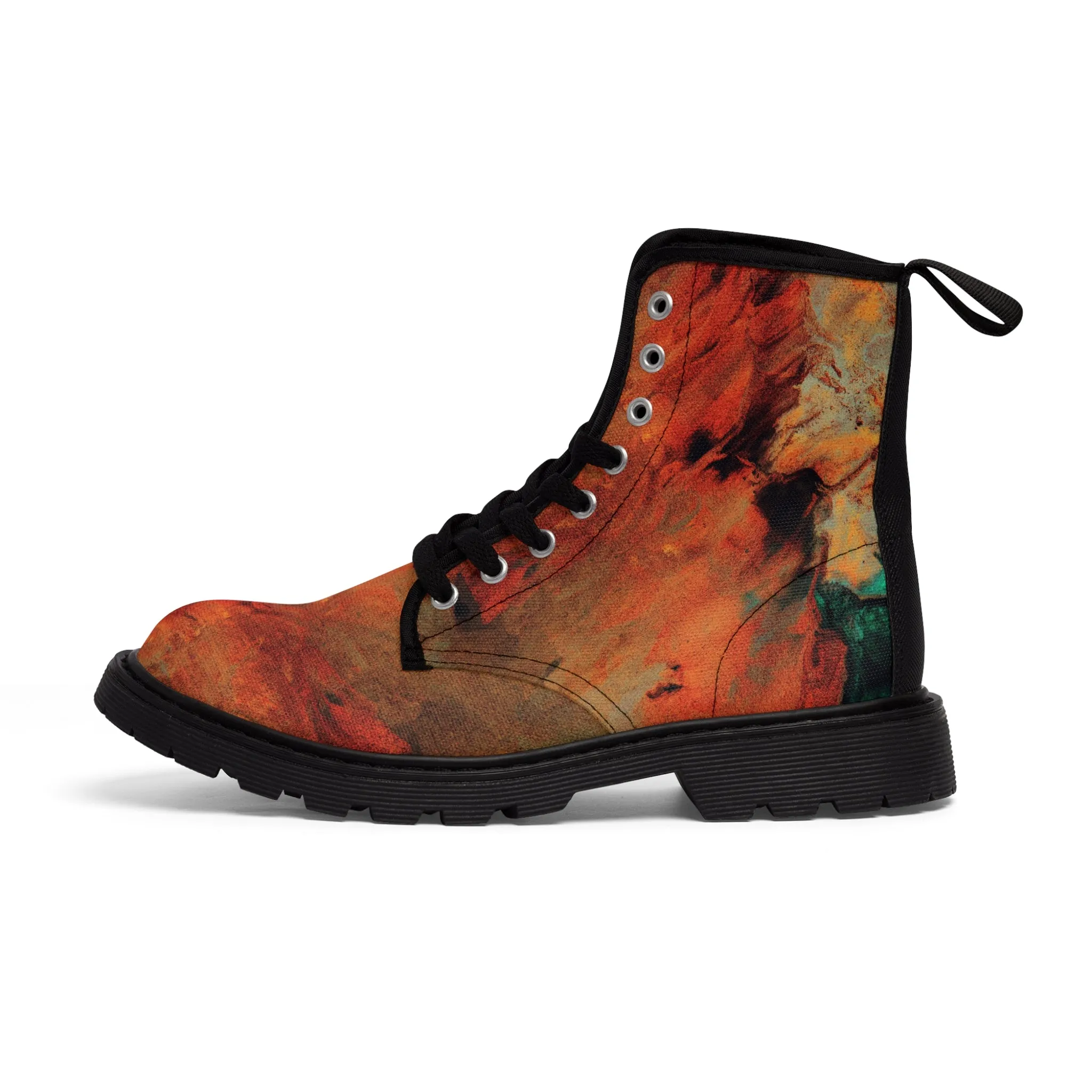 Orange flush - Inovax Men's Canvas Boots