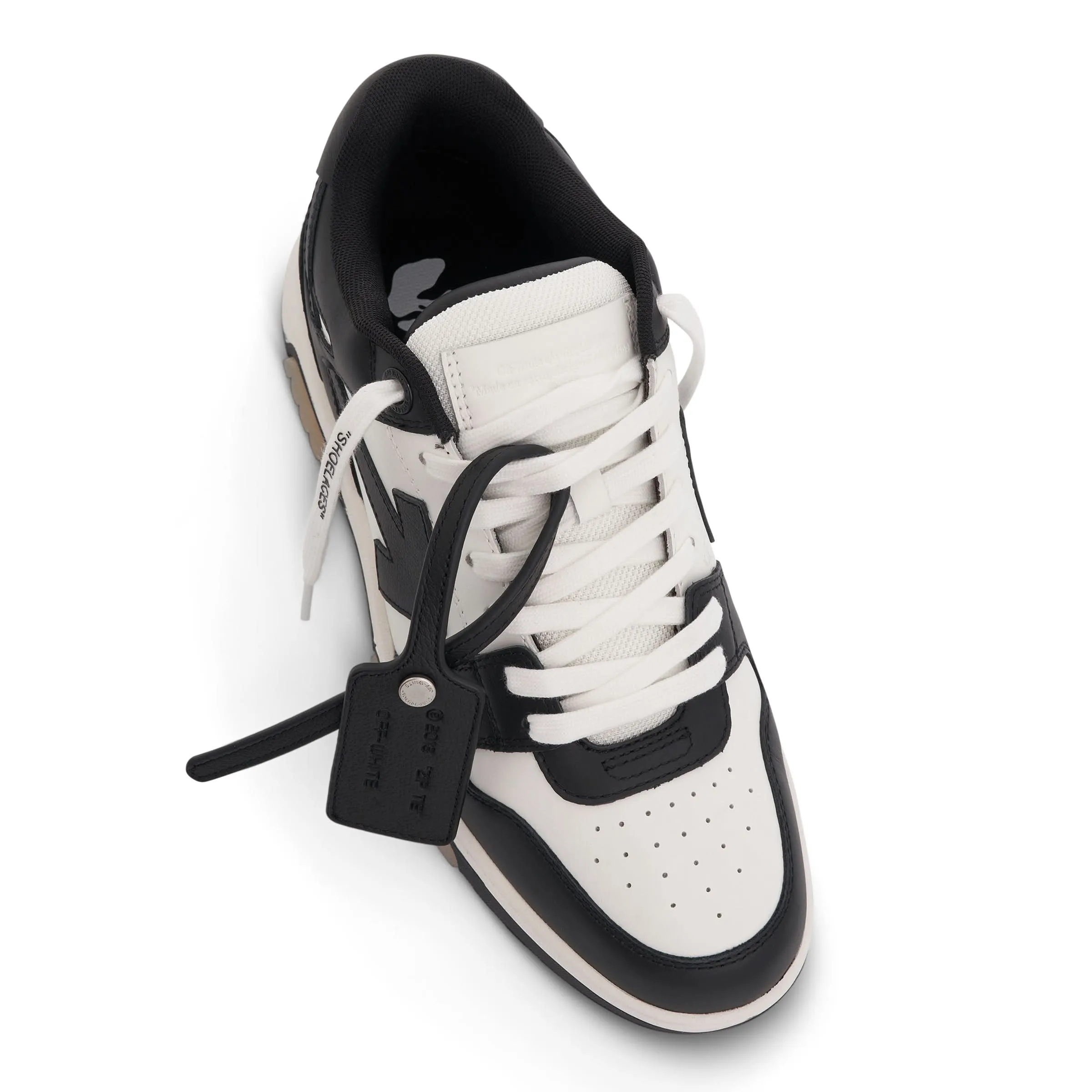 Out Of Office Leather Sneaker in White/Black