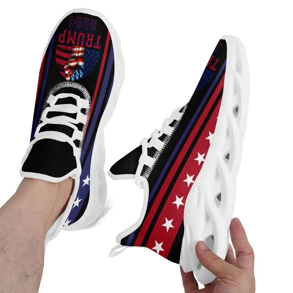 Personalized Trump Collection  Sneakers Custom Star and Flag Shoes, Patriotic Shoes