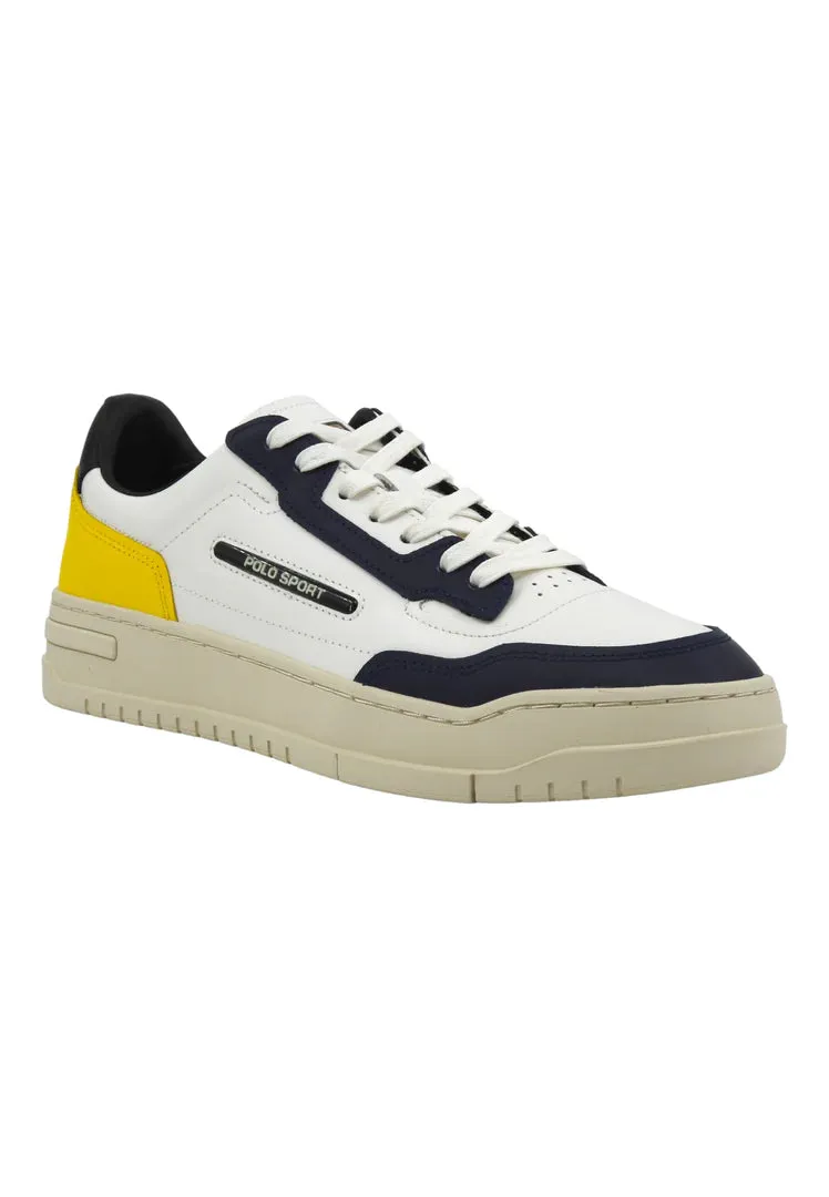 Ralph Lauren Sneakers | White/Navy/Yellow