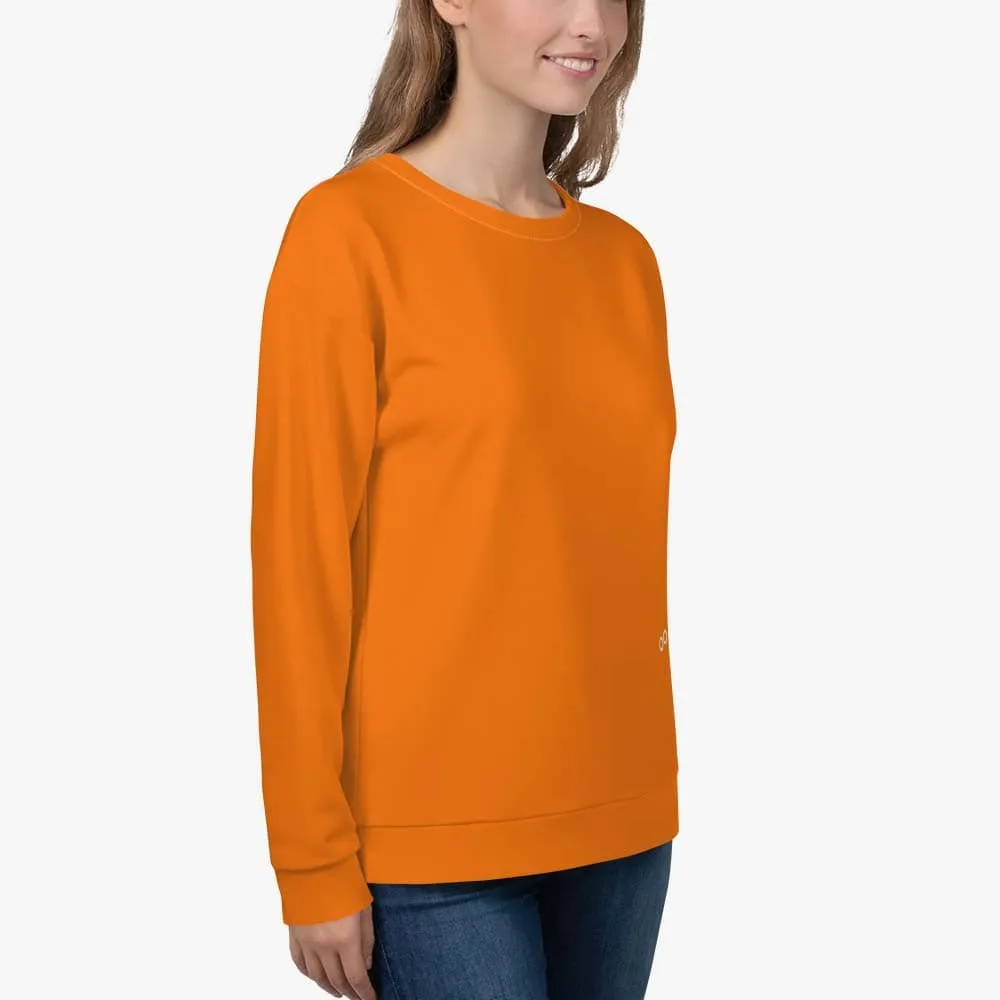 Recycled Fleece Sweatshirt Orange