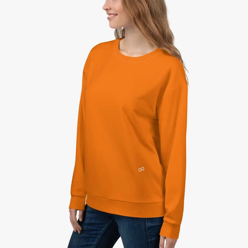 Recycled Fleece Sweatshirt Orange