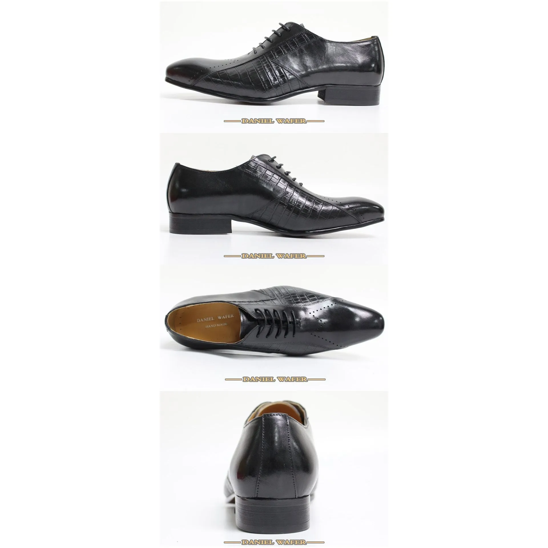 RegalLuxe Exotic Lace-Up Oxford Shoes